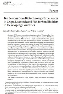 Informe RIS biotecnologia paises vias desarrollo